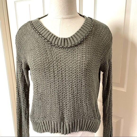 Kensie olive green long sleeved sweater S - Picture 12 of 13